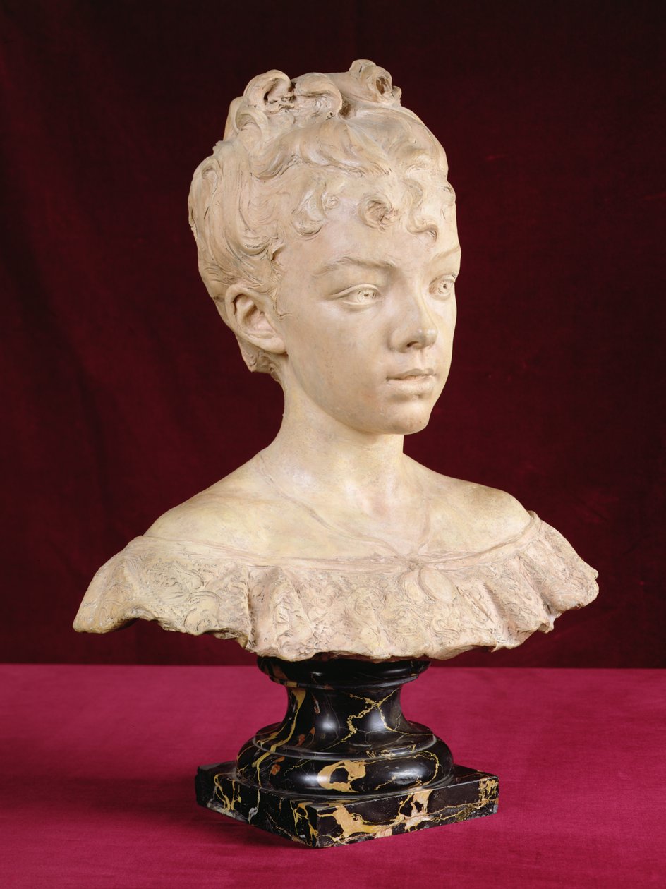 Busto ritratto di una giovane ragazza da Louis Ernest Barrias