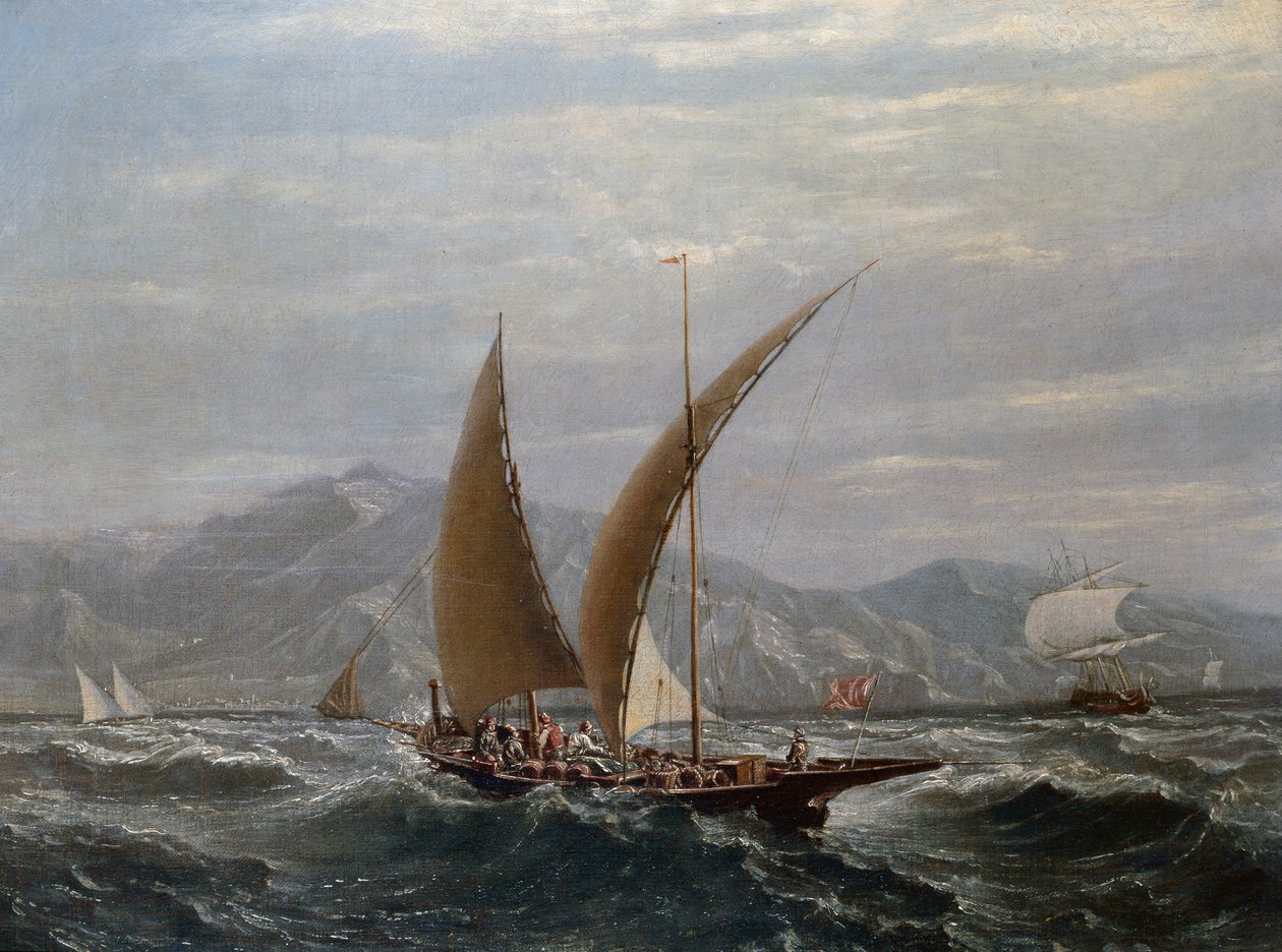 Una tartana mediterranea da Louis Eugene Gabriel Isabey