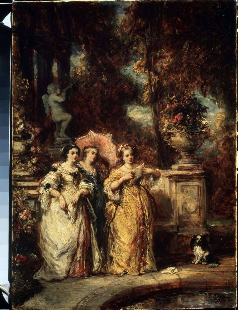La passeggiata da Louis Eugene Gabriel Isabey
