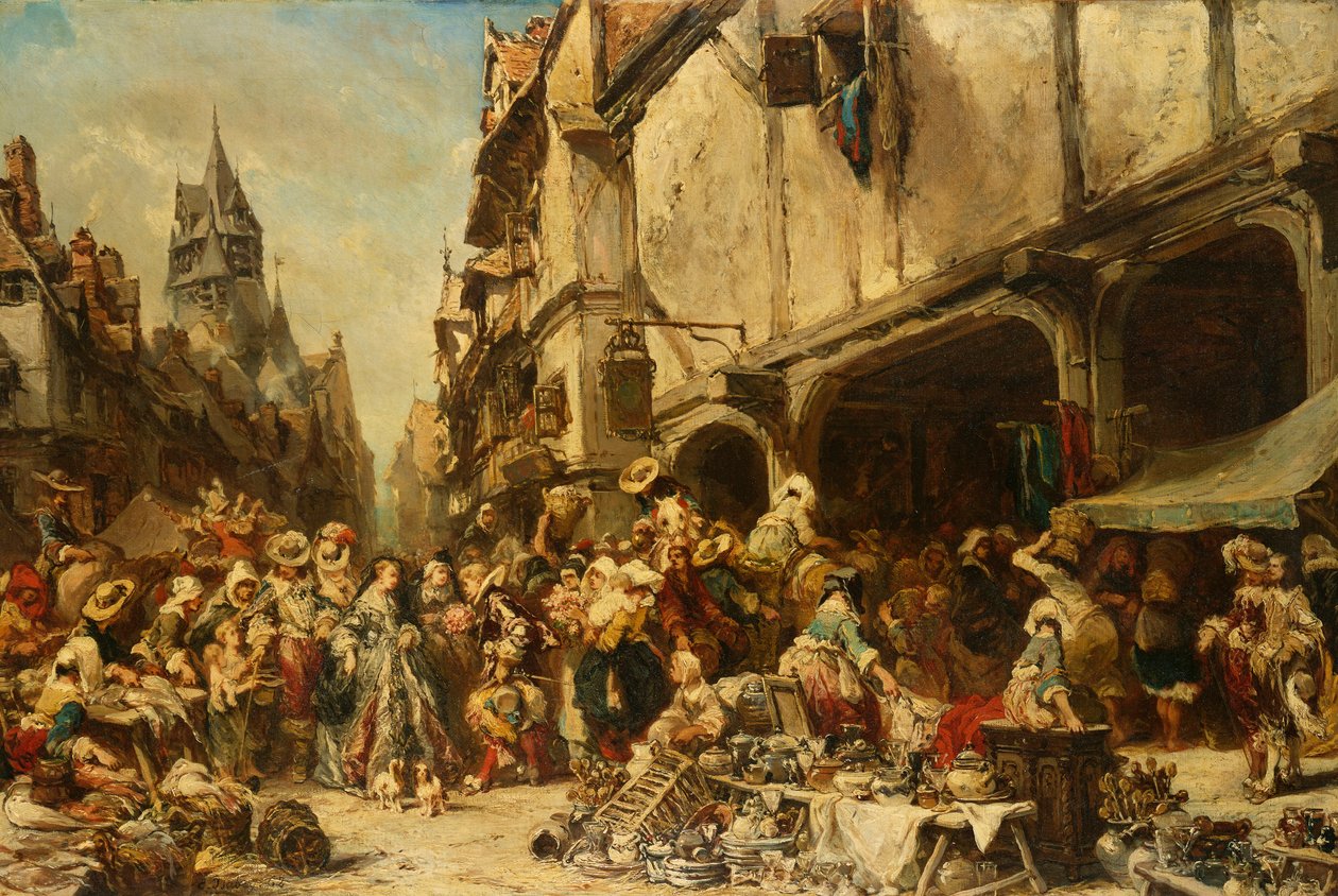 Il mercato, 1862 da Eugene Isabey