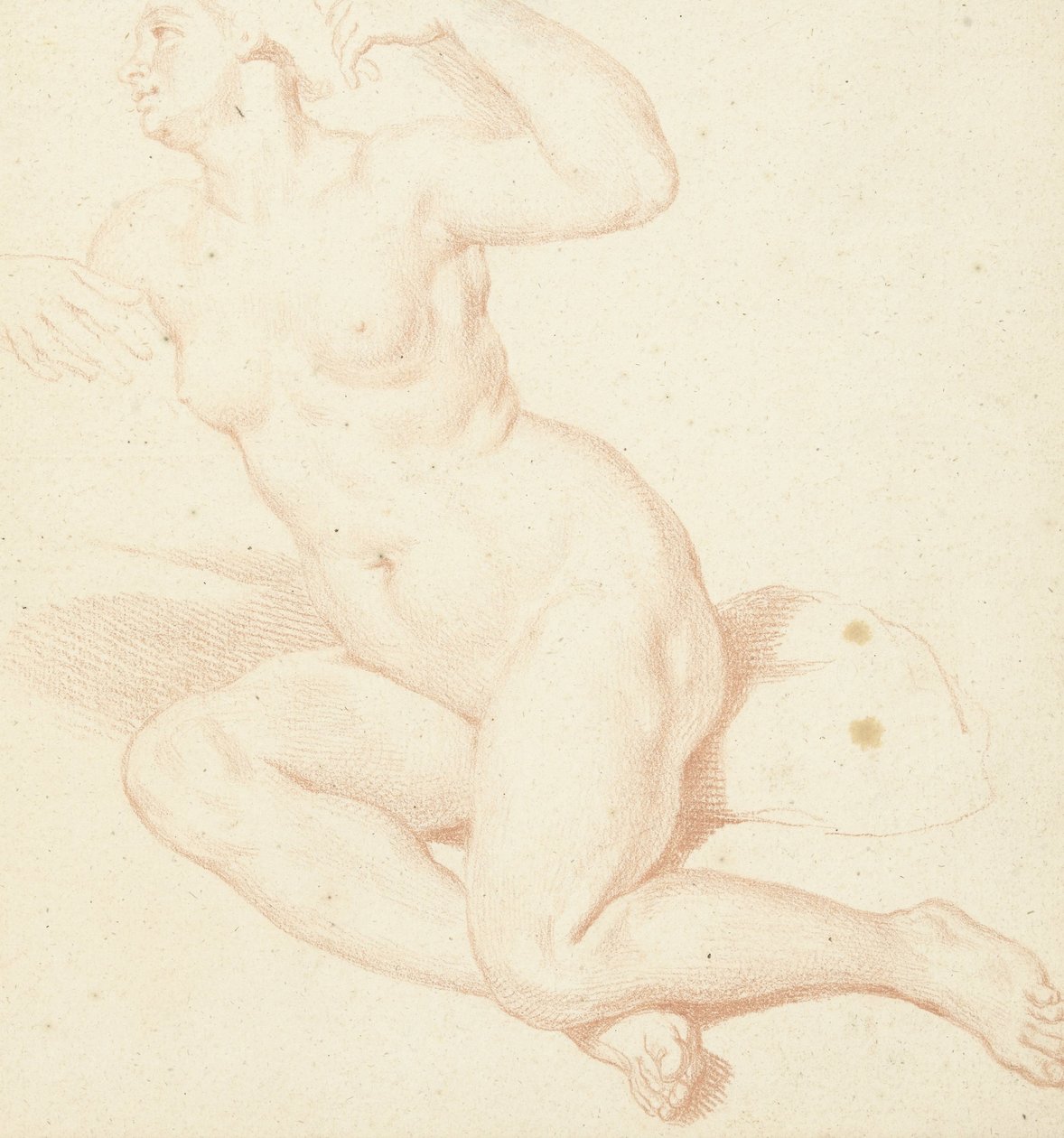 Studio di un nudo femminile seduto da Louis Fabritius Dubourg