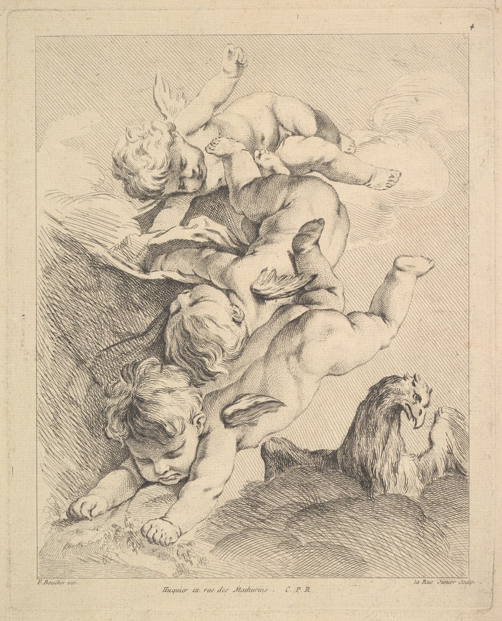 Tre Cupidi che fanno una capriola, un