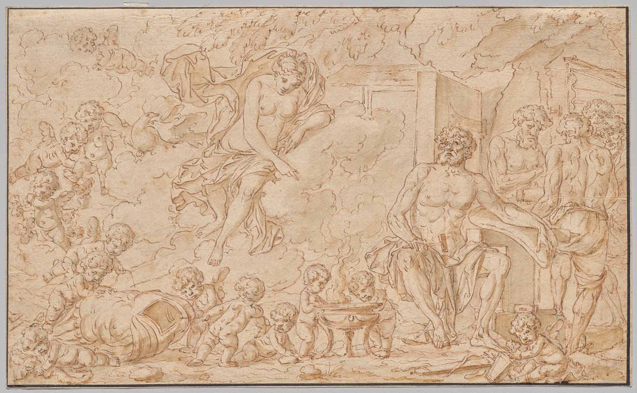 Venere alla Fucina di Vulcano da Louis Felix de la Rue