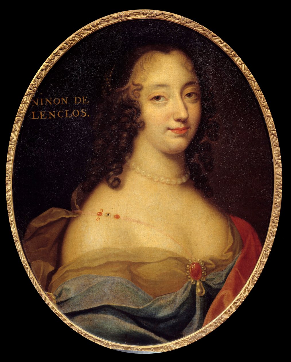 Ritratto della scrittrice francese Anne "Ninon" de l