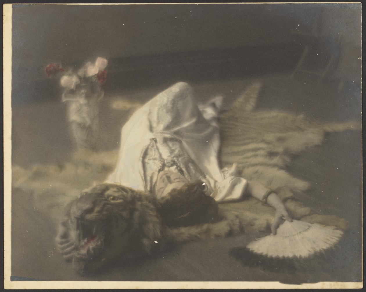 [Firenze sdraiata su un tappeto di tigre] da Louis Fleckenstein
