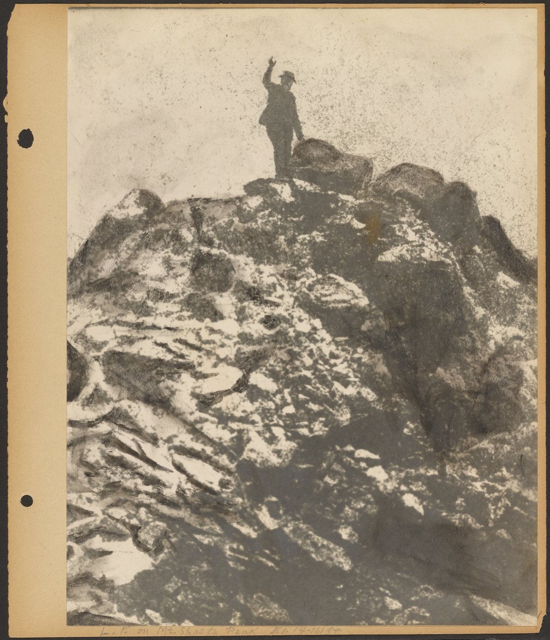 L.F. sulla vetta del Monte Shasta [Louis Fleckenstein] da Louis Fleckenstein
