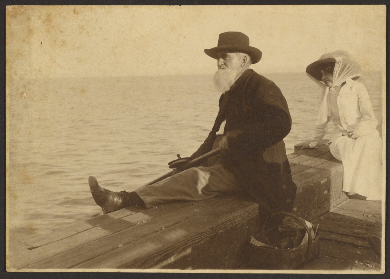 Vecchio e donna che guardano il mare da Louis Fleckenstein