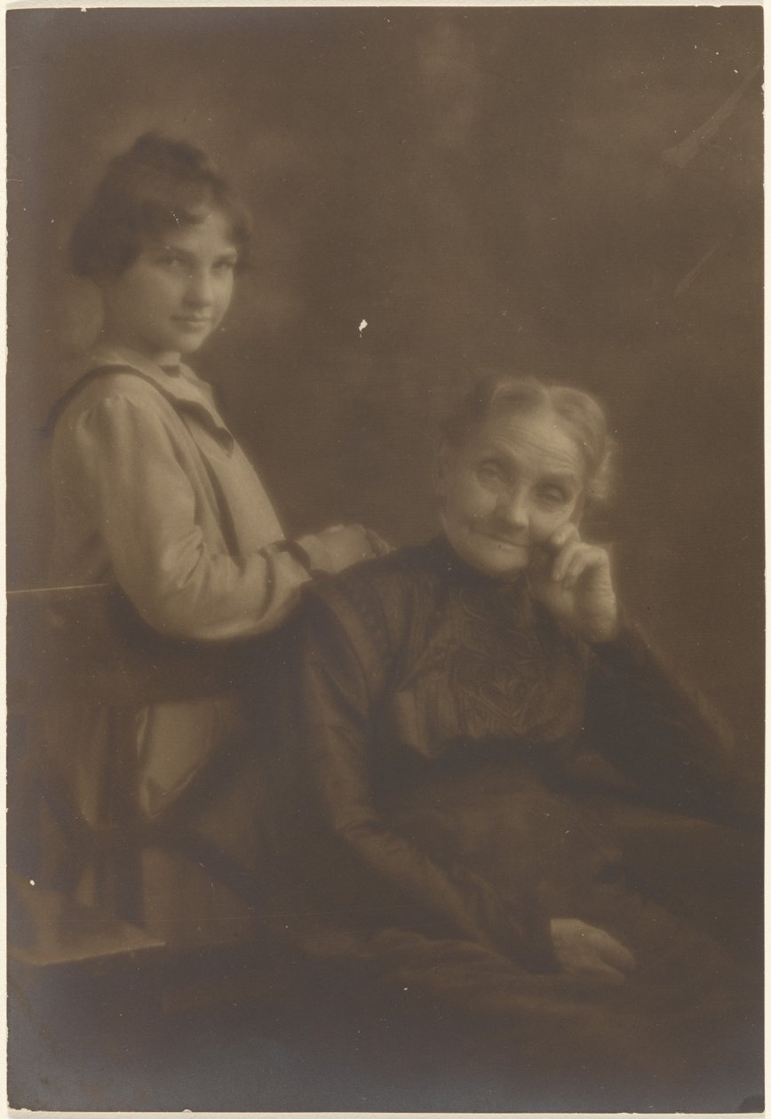 [Ritratto di una donna anziana e di una ragazzina] da Louis Fleckenstein