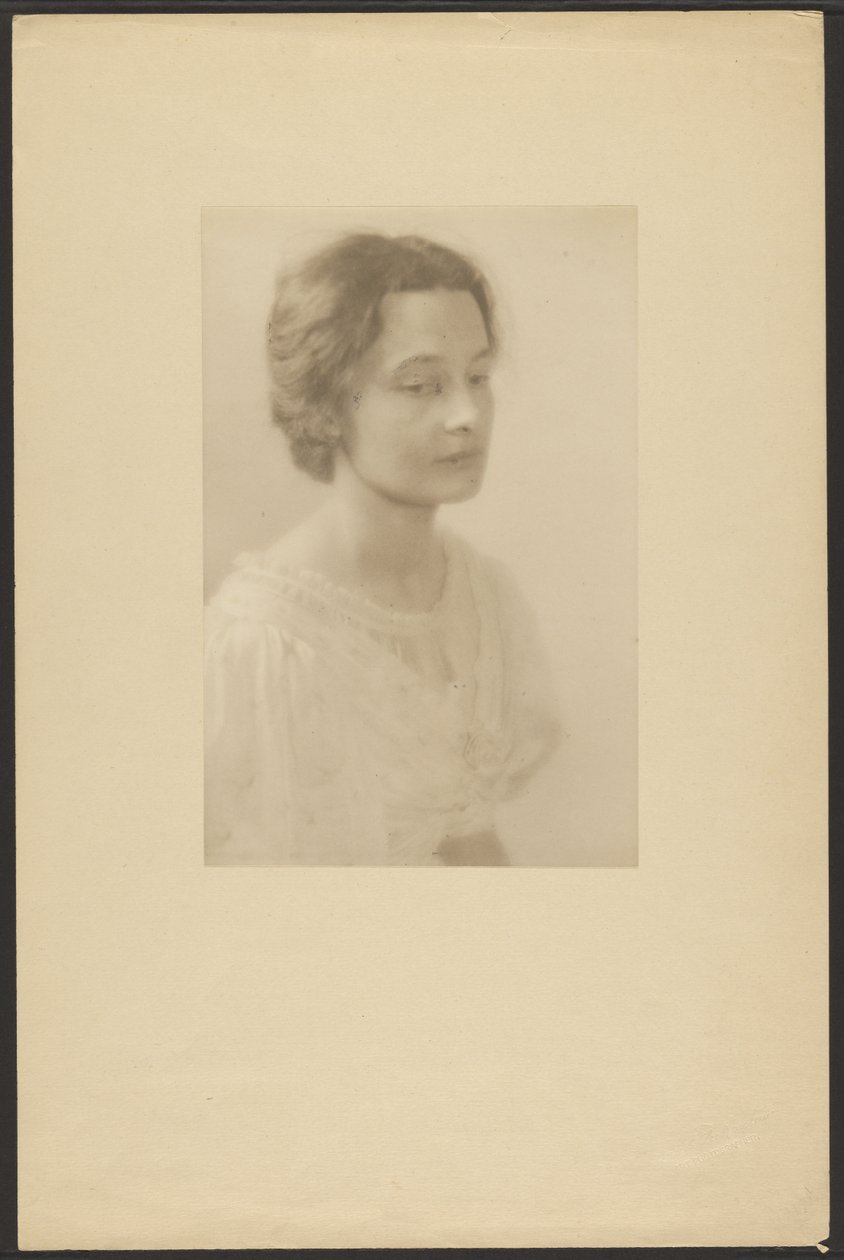 [Ritratto di una donna in abito con rose di seta] da Louis Fleckenstein