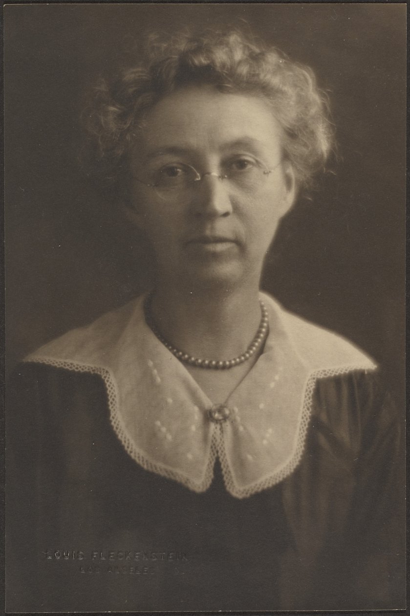 Ritratto di donna con spilla gioiello da Louis Fleckenstein