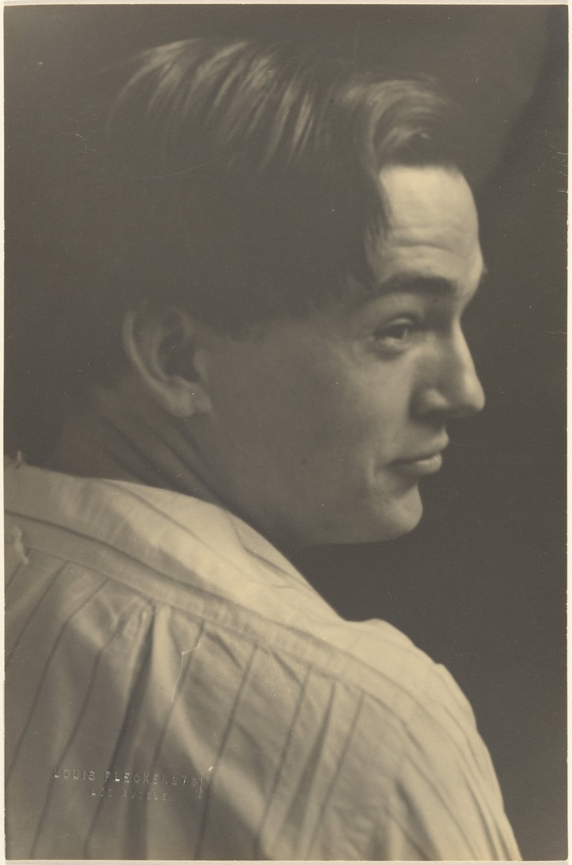 [Ritratto di un giovane con camicia a righe] da Louis Fleckenstein