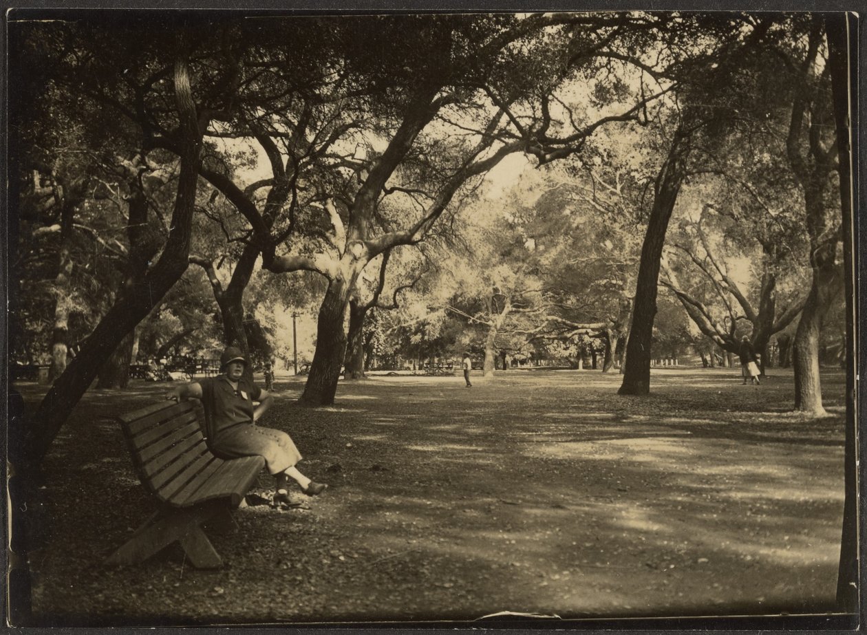 Donna in un parco da Louis Fleckenstein
