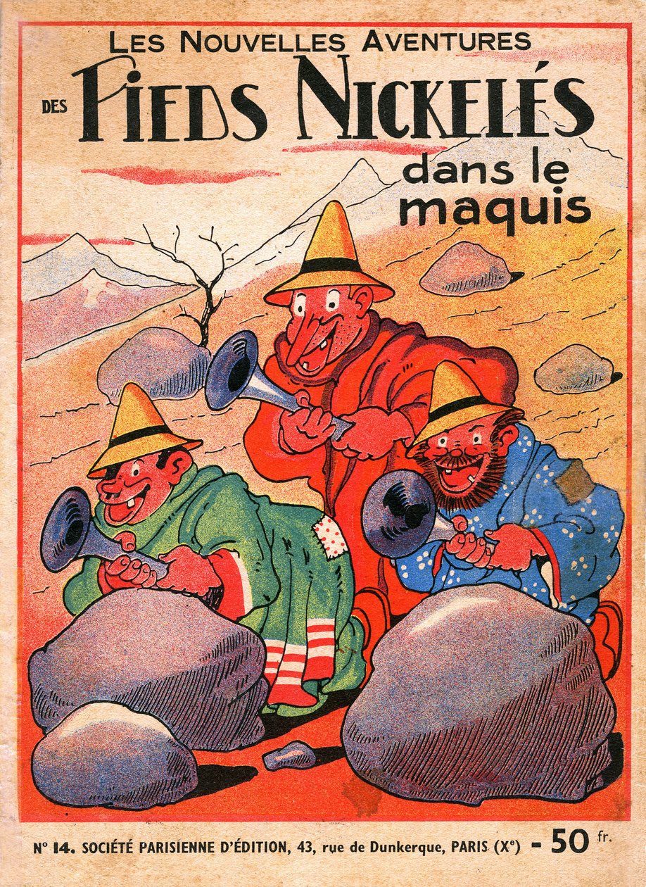 Copertina di un album di fumetti di Louis Forton: Les Pieds Nickeles dans le maquis da Louis Forton