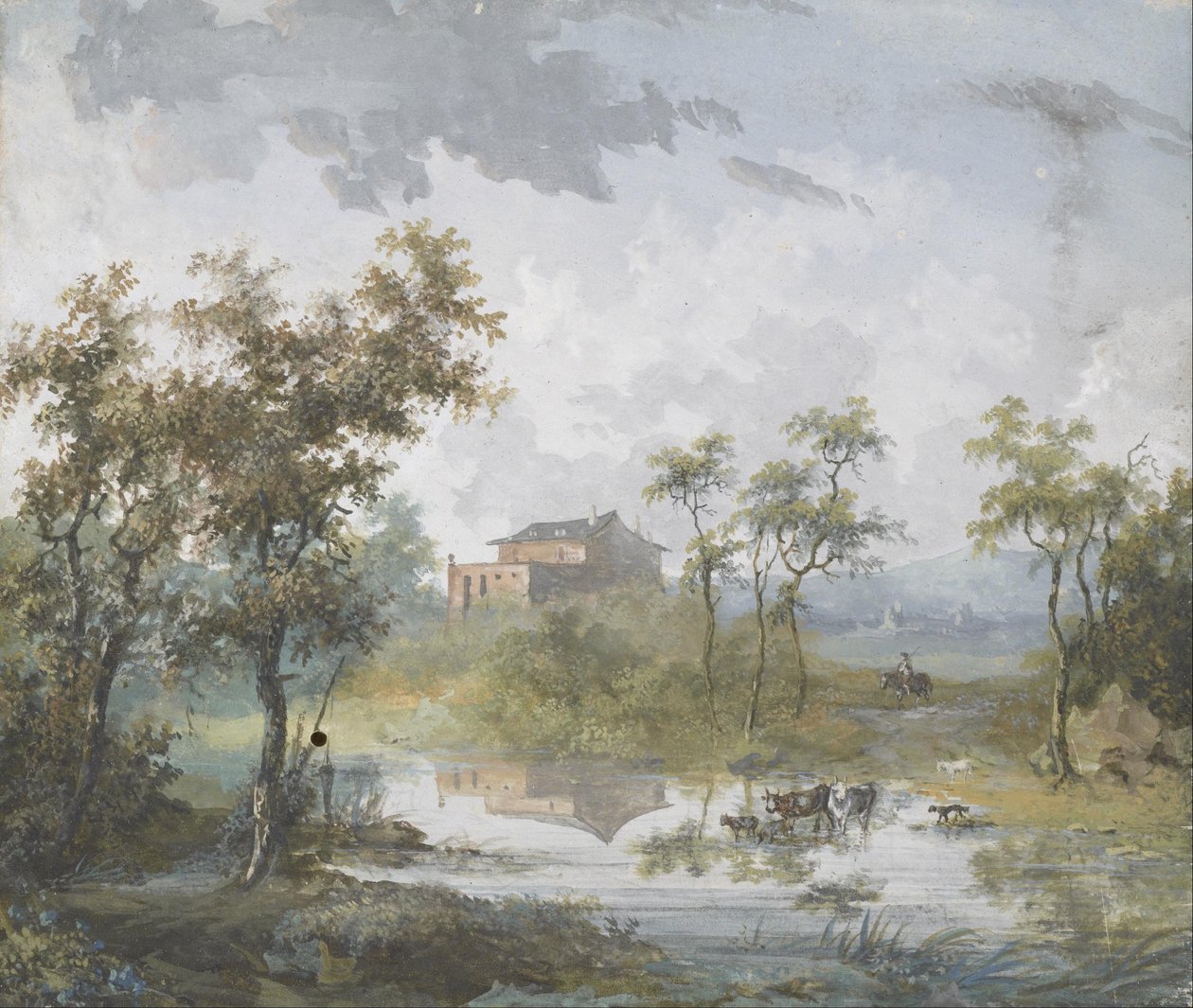 Il fiume rustico Ford da Louis Gabriel Moreau