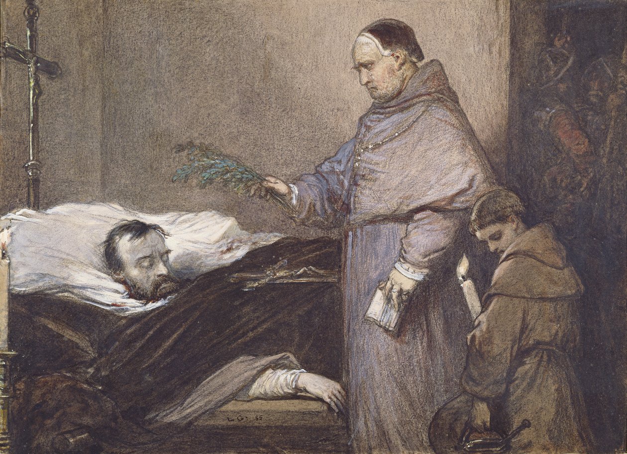 Martin Rithone benedice il corpo del Conte di Egmont da Louis Gallait