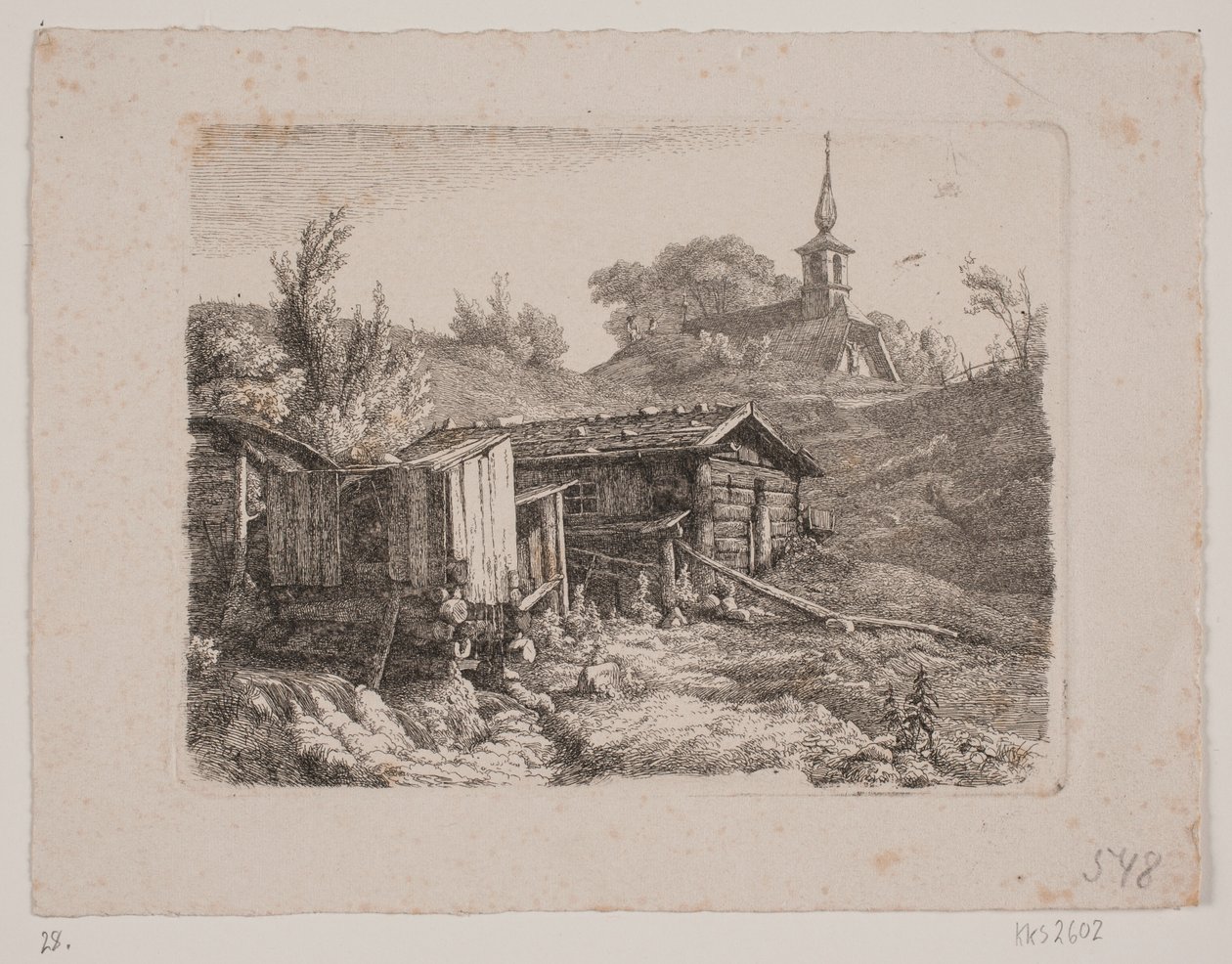 Paesaggio con un mulino ad acqua da Louis Gurlitt