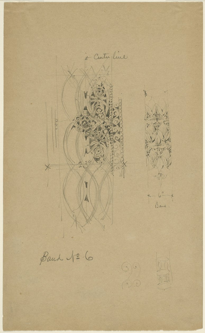 Teatro McVickers, Chicago, Illinois, bozzetto da Louis H. Sullivan