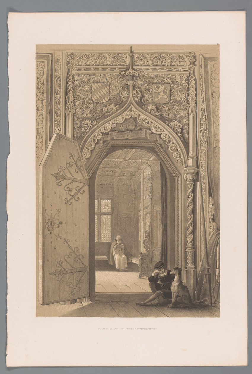 Porta verso la stanza principesca a Hohensalzburg da Louis Haghe