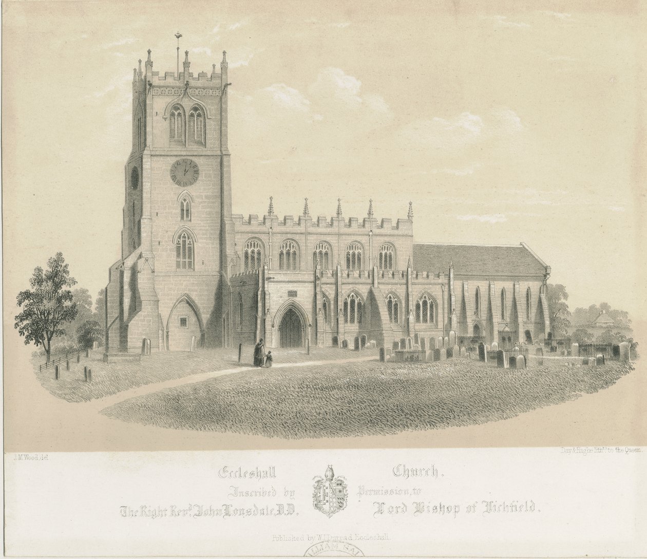 Chiesa di Eccleshall da Louis Haghe