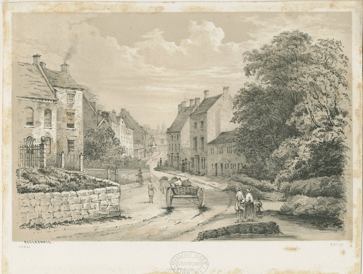 Villaggio di Eccleshall da Louis Haghe