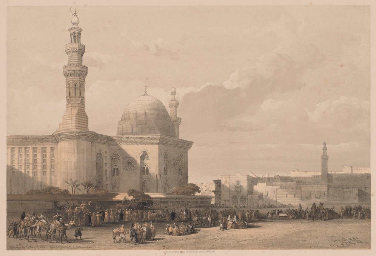 Egitto e Nubia: Volume III - N. 38, Moschea del Sultano Hassan dalla Grande Piazza di Rameyleh da Louis Haghe