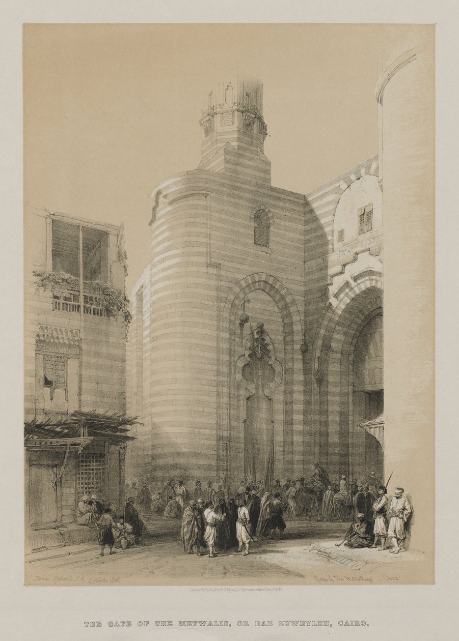 Egitto e Nubia, Volume III: Porta dei Metwaleys, Il Cairo da Louis Haghe