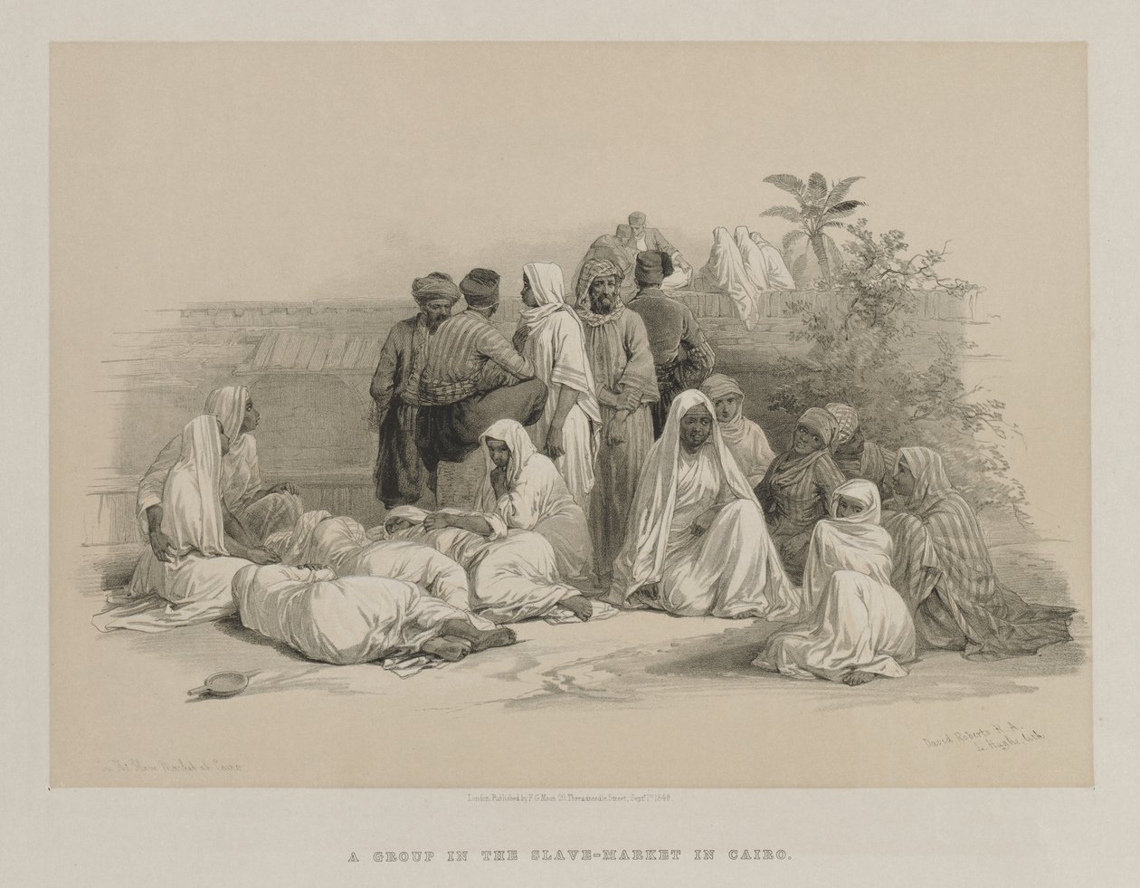 Egitto e Nubia, Volume III: Nel Mercato degli Schiavi al Cairo, 1849 da Louis Haghe