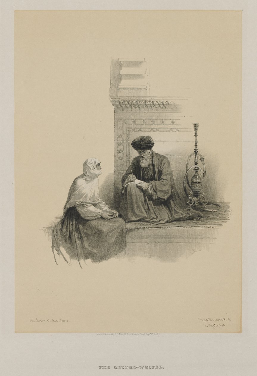 Egitto e Nubia, Volume III: Il letterato, Il Cairo, 1849 da Louis Haghe