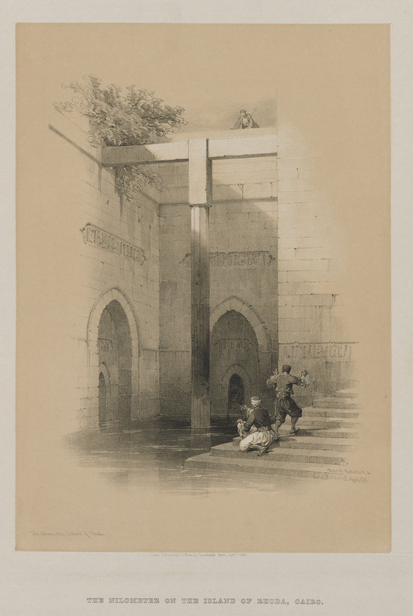 Egitto e Nubia, Volume III: Il Nilometro. Isola di Rhoda da Louis Haghe