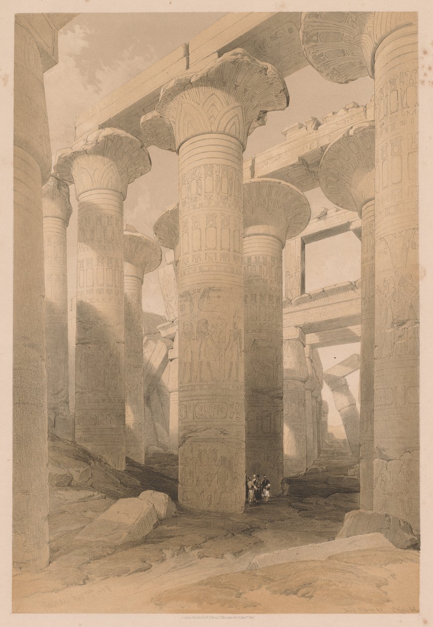 Egitto e Nubia: Volume II - No. 14, Karnak da Louis Haghe