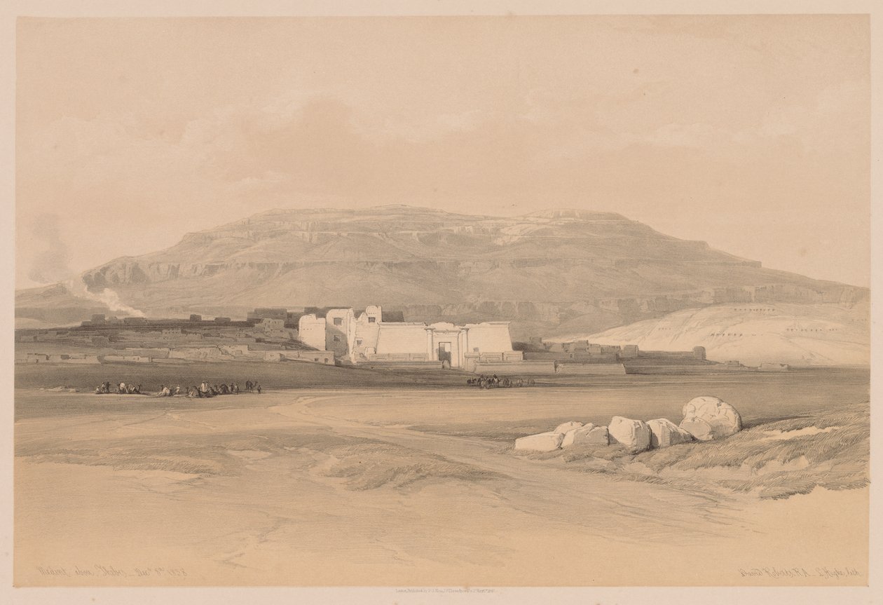 Egitto e Nubia: Volume II - No. 20, Medinet Abou, Tebe da Louis Haghe