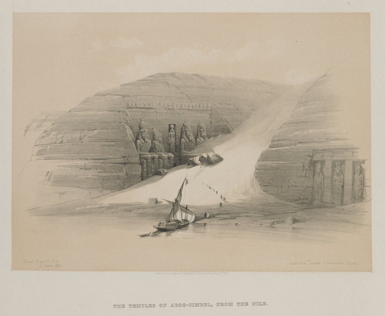 Templi Scavati di Abo Simble, Nubia da Louis Haghe