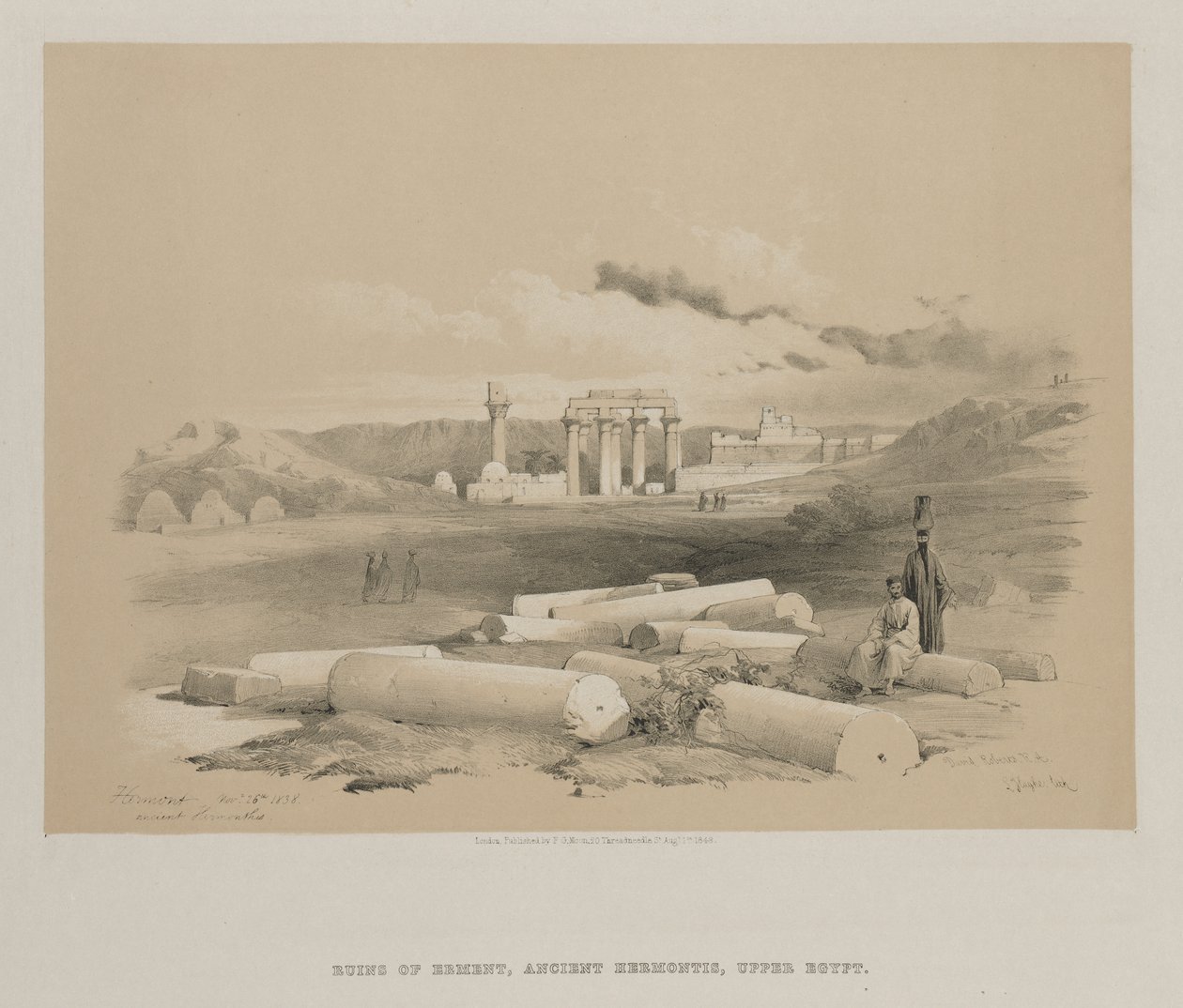Egitto e Nubia, Volume II: Hermont, Antica Hermonthis, 1848 da Louis Haghe
