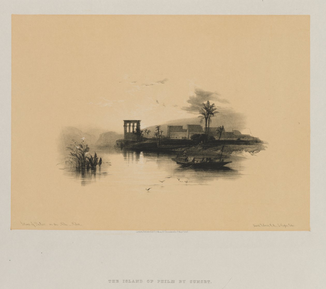 Egitto e Nubia, Volume II: Isola di Philae, sul Nilo, Nubia, 1847 da Louis Haghe