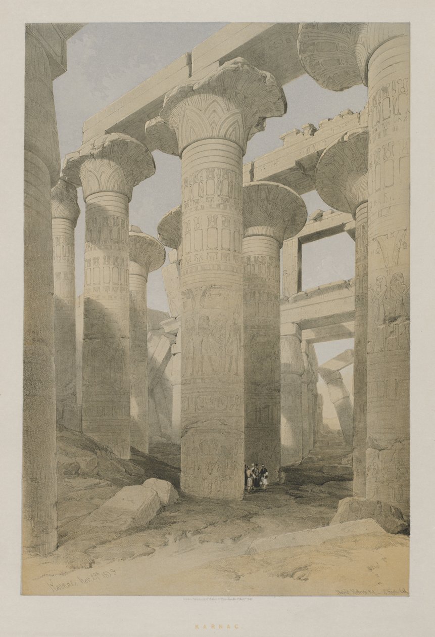 Egitto e Nubia, Volume II: Karnac, 1847 da Louis Haghe