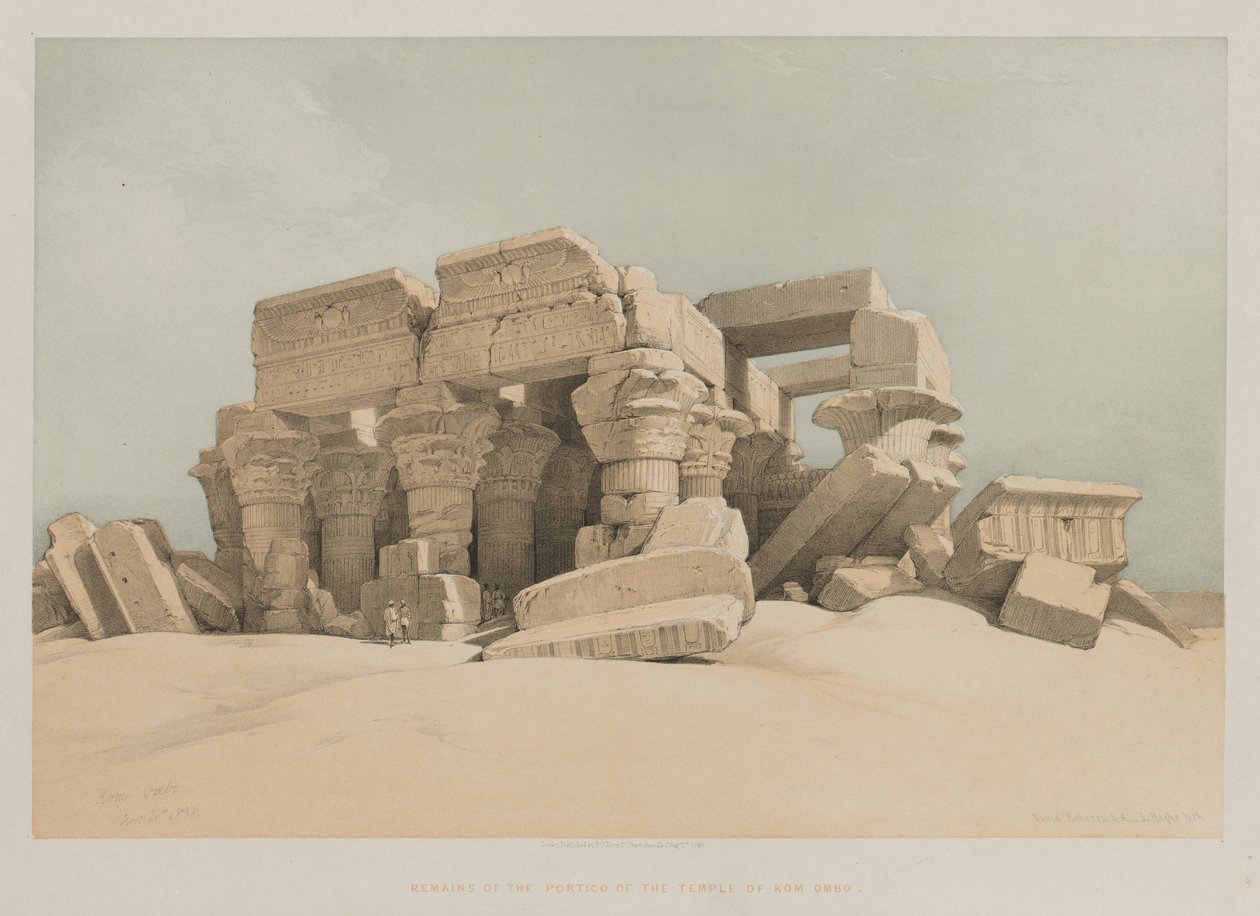 Egitto e Nubia, Volume II: Kom-Ombo, 1846 da Louis Haghe