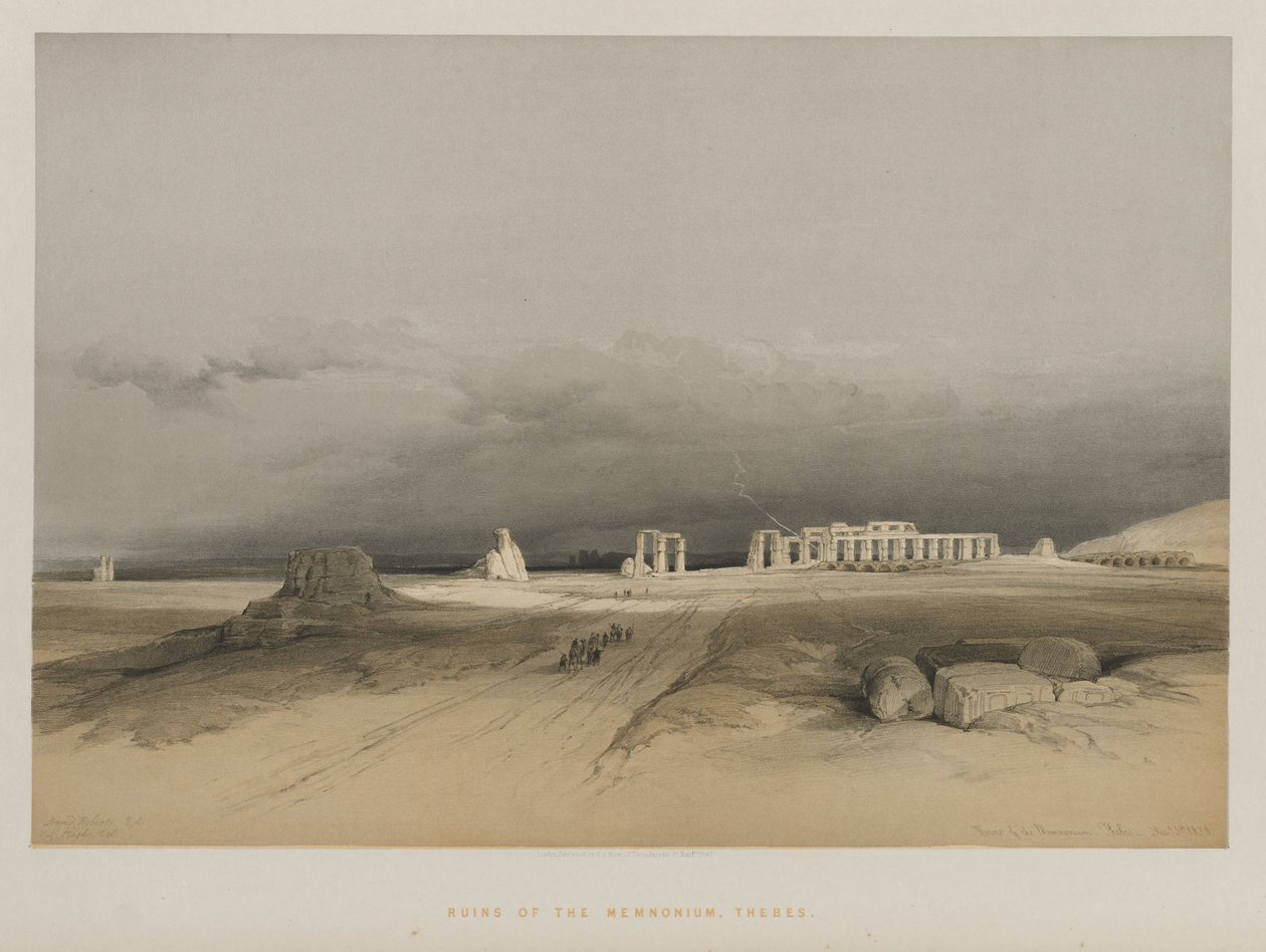 Egitto e Nubia, Volume II: Rovine del Memnonium, Tebe da Louis Haghe