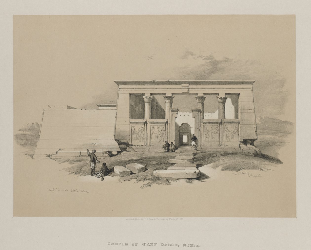 Egitto e Nubia, Volume II: Tempio a Wady Dabod, Nubia da Louis Haghe
