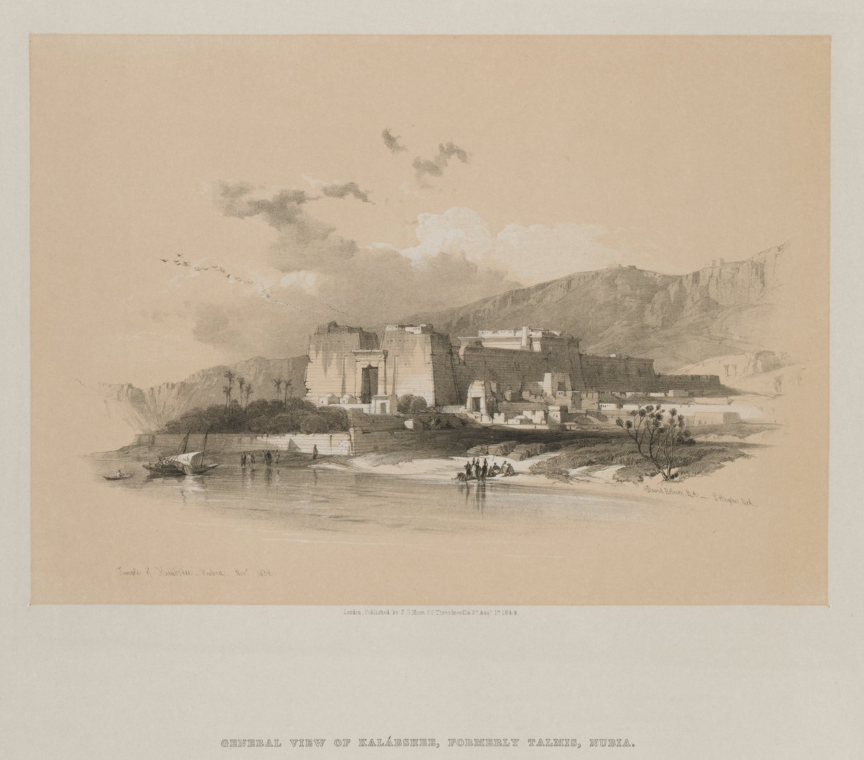 Tempio di Kababshe, Nubia da Louis Haghe