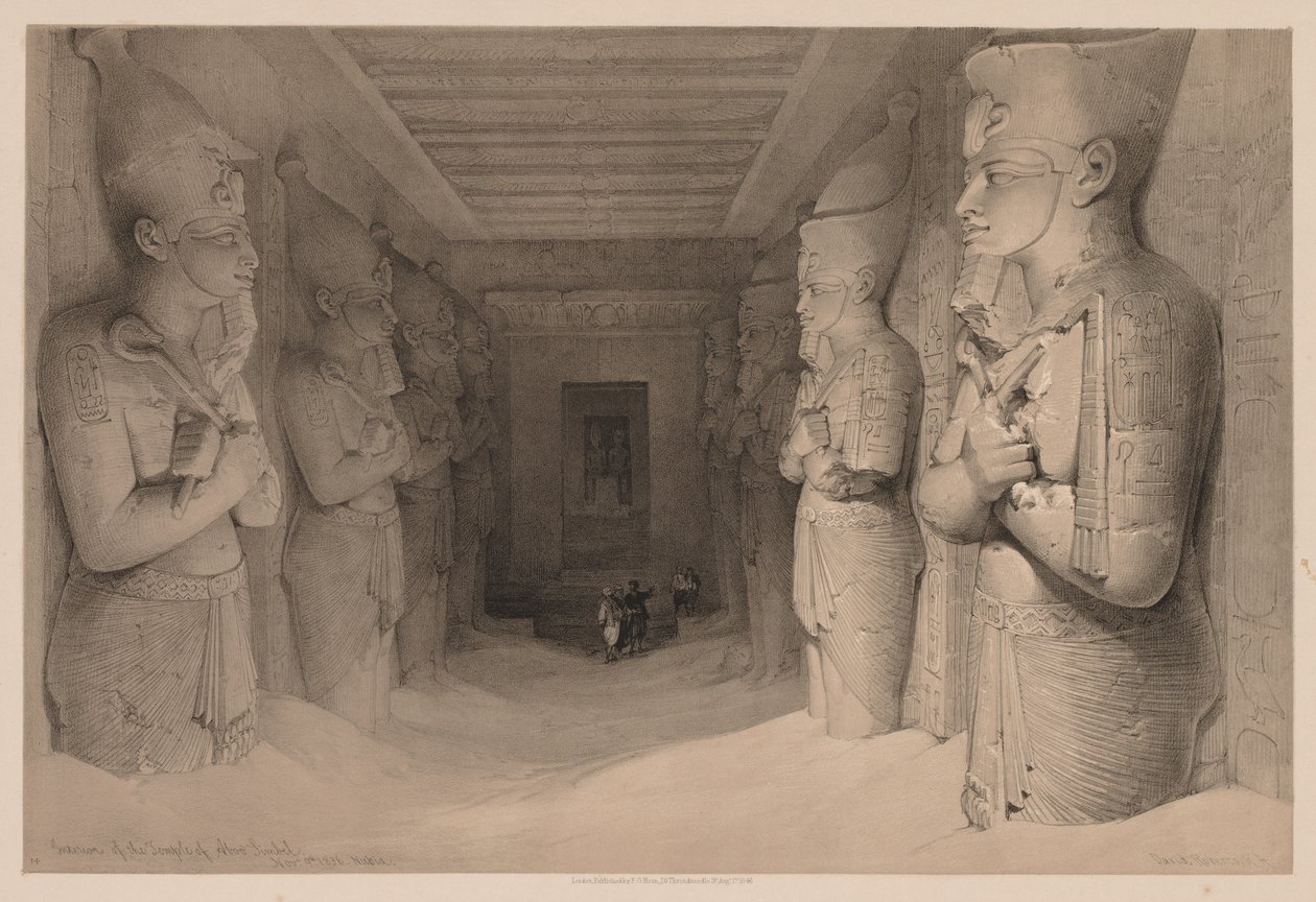 Egitto e Nubia: Volume I - N. 14, Interno del Tempio di Abu Simbel da Louis Haghe