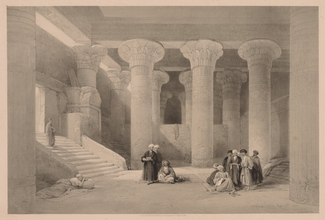 Egitto e Nubia: Volume I - N. 24, Tempio di Esneh, 1838 da Louis Haghe