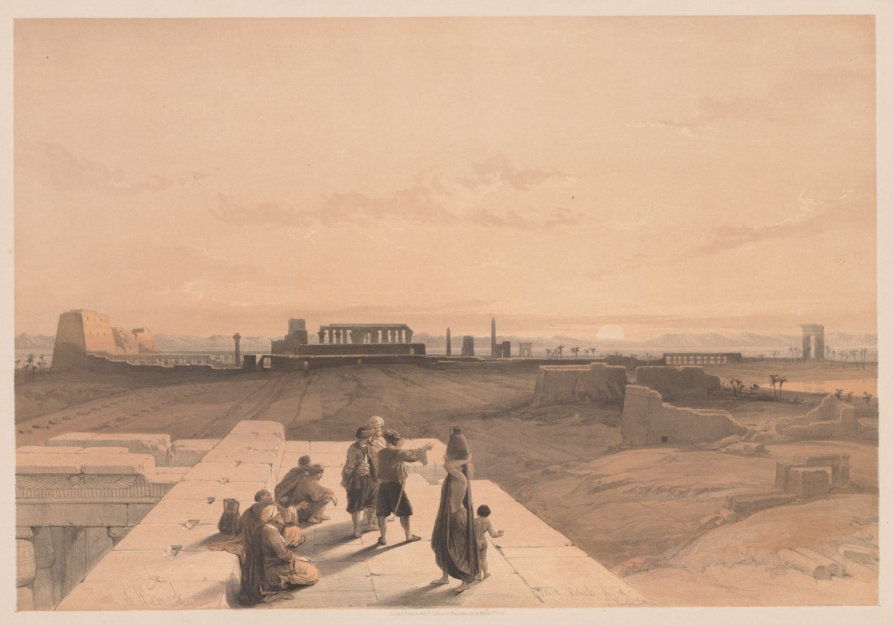 Egitto e Nubia: Volume I - No. 38, Rovine di Karnak, 1838 da Louis Haghe