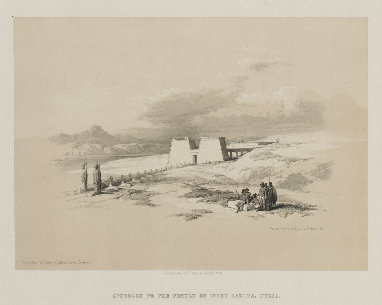 Egitto e Nubia, Volume I: Accesso al Tempio di Wady Saboua, Nubia da Louis Haghe