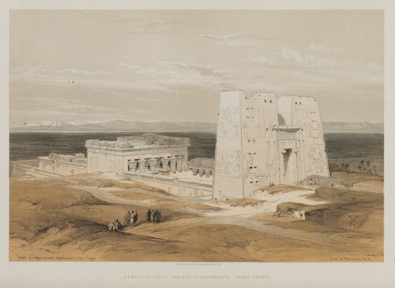Egitto e Nubia, Volume I: Tempio a Edfu, Antica Apollinopoli, Alto Egitto da Louis Haghe