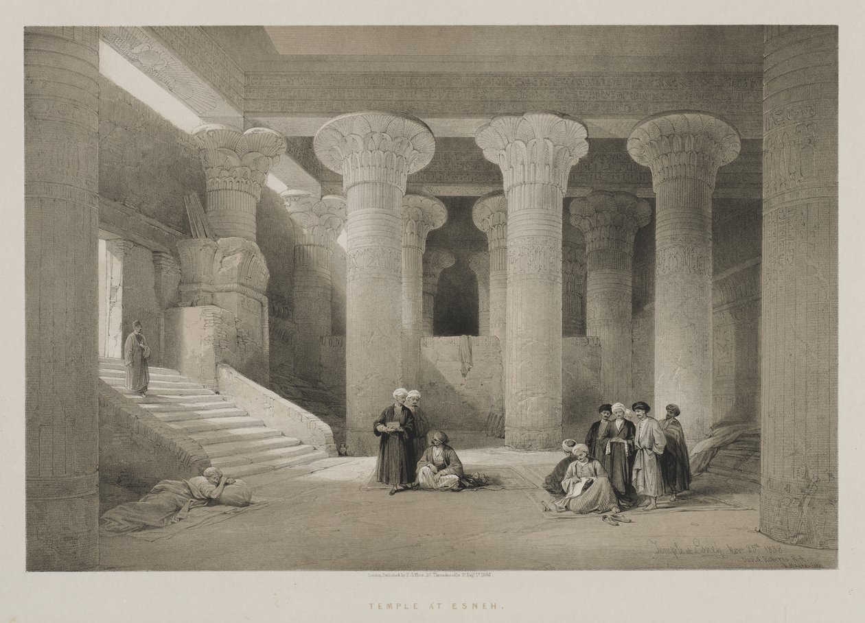 Egitto e Nubia, Volume I: Tempio a Esneh da Louis Haghe