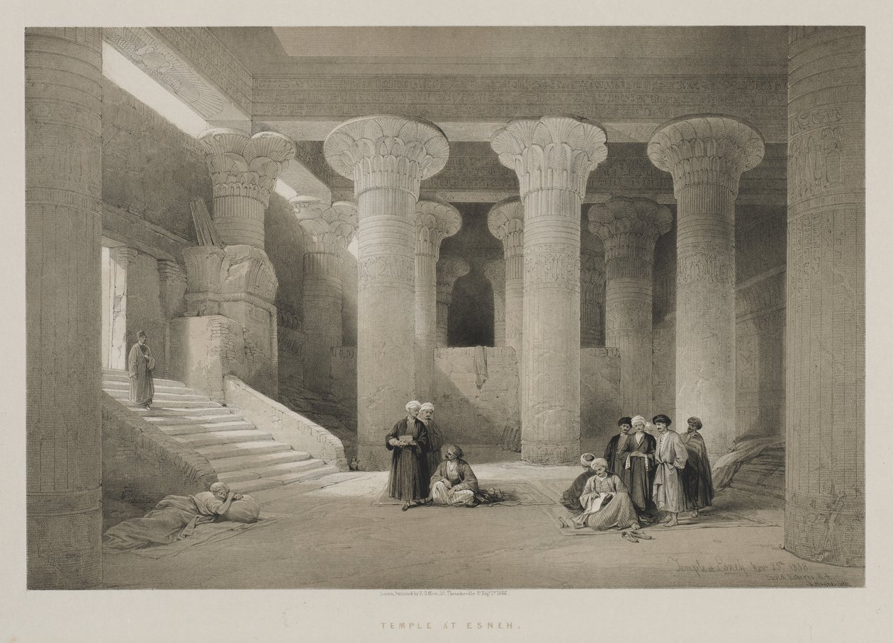 Egitto e Nubia, Volume I: Tempio a Esneh da Louis Haghe
