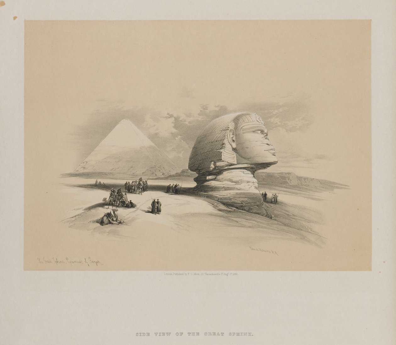 Egitto e Nubia, Volume I: La Grande Sfinge, Piramidi di Giza da Louis Haghe