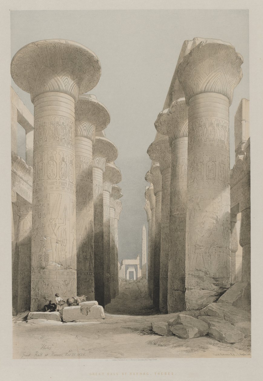Egitto e Nubia, Volume I: Tebe, Grande Sala a Karnak da Louis Haghe