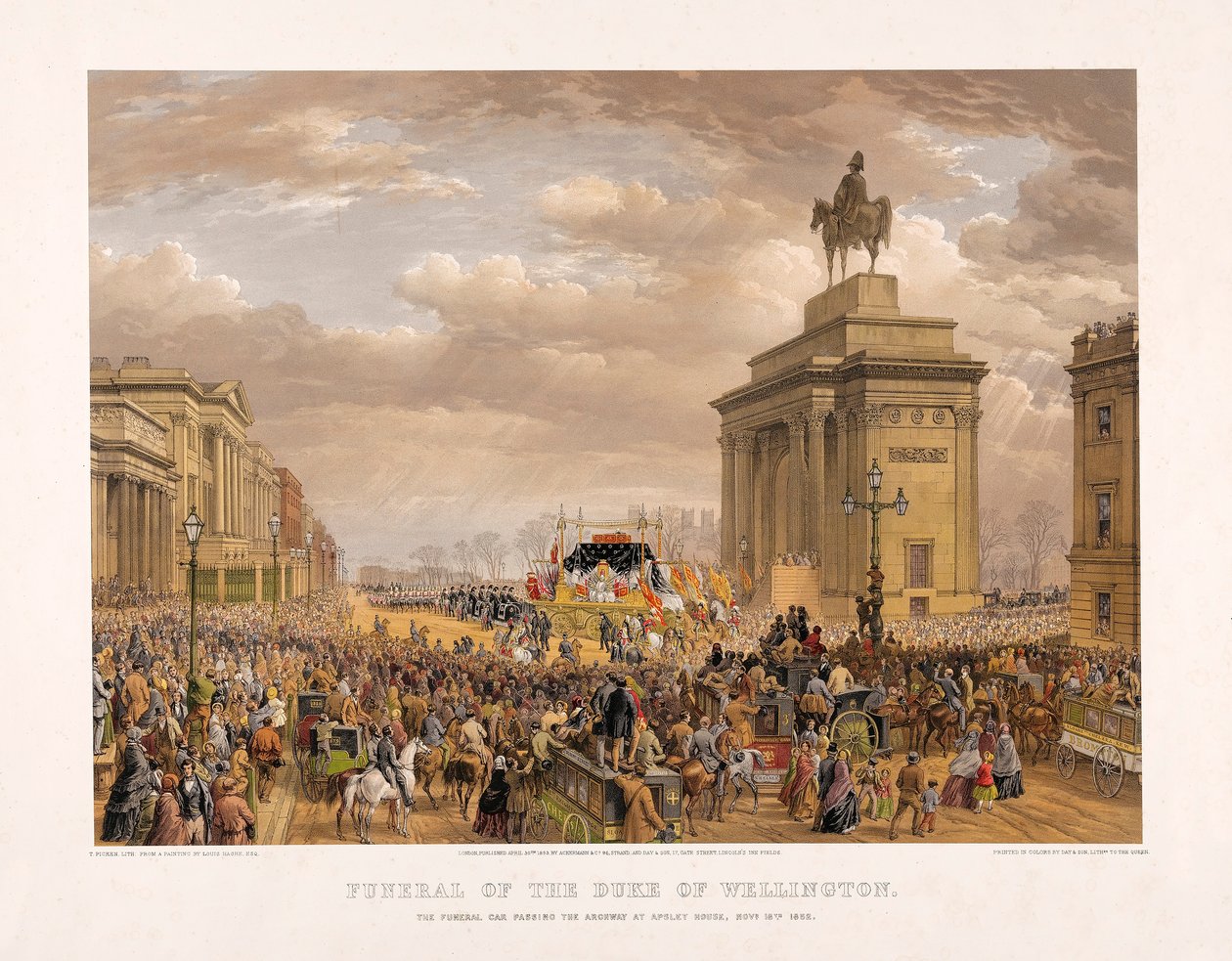 Funerale del Duca di Wellington, 18 novembre 1852, pub. 1853 da Louis Haghe