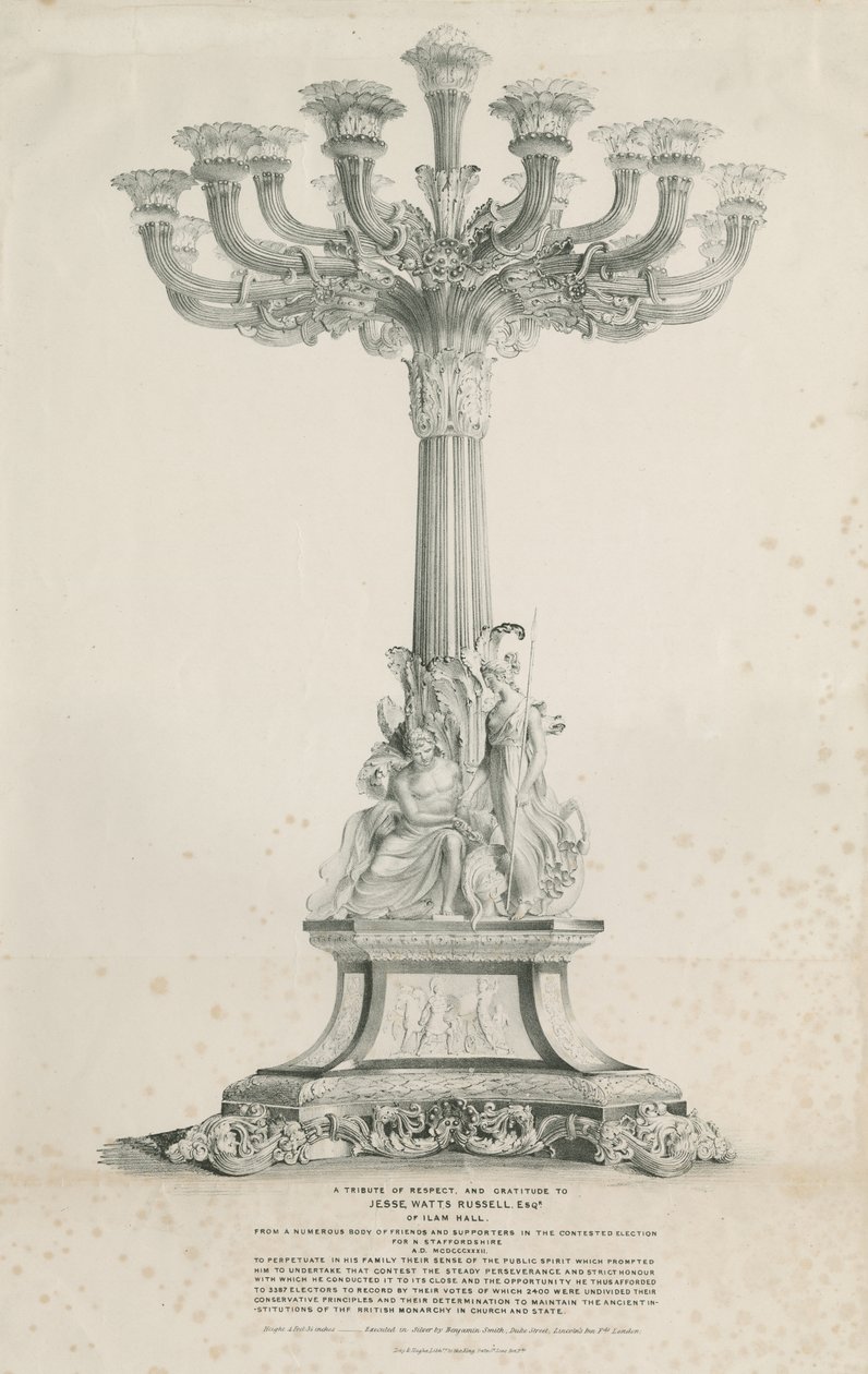 Ilam Hall - Candelabro da Louis Haghe